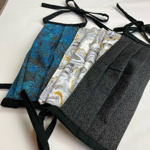 3 Handmade fabric face mask protection nwot